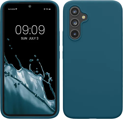 Vista 289 de kwmobile Funda Compatible con Samsung Galaxy A14 5G - Funda de teléfono de TPU y silicona con acabado suave - Verde Lima