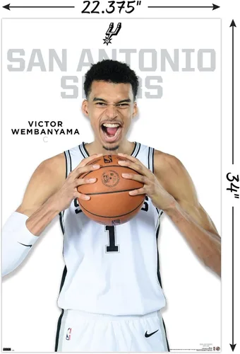 Vista 3 de Póster de pared de la NBA San Antonio Spurs - Victor Wembanyama largometraje de la serie 23