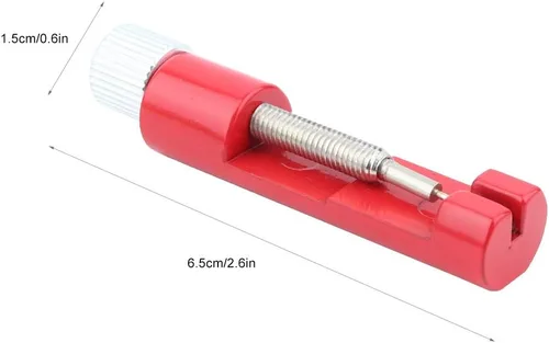 Vista 2 de Fydun Metal Watch Band Bracelet Link Pin Rver Rep Tool Kit for Families (Red)