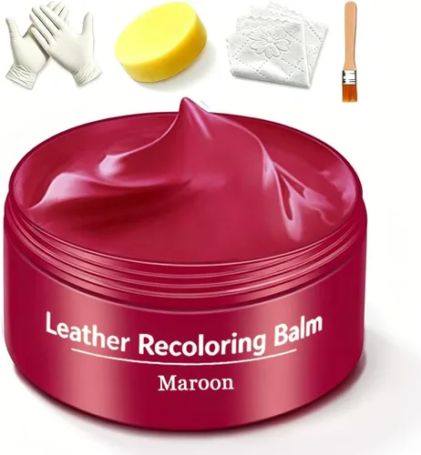 Vista 9 de Leather Recoloring Dye Balm, Leather & Vinyl Color Restorer Conditioner – Repairs Faded & Scratched Leather