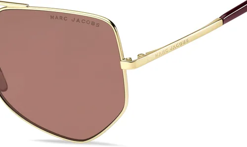 Vista 2 de Marc Jacobs Gafas de sol geométricas de aviador para mujer doradoborgoña talla única Oro Borgoña 59-16-145