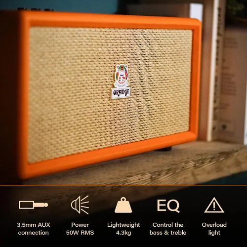Vista 2 de Orange Box L - Altavoz Bluetooth portátil que ofrece sonido de audio de estudio, rango de 15M, potencia RMS de 50 W, batería de larga duración