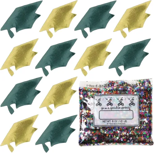 Vista 26 de Confetti Grad Cap Negro, Azul Marino Combo - 2 bolsas de media onza (1 oz)