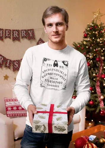 Vista 7 de Pop Threads Ouija Board Seance Spirit Board Long Sleeve Tshirt Tee T Shirt Men Girls Boys
