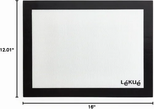 Vista 6 de Lekue Alfombrilla de silicona para hornear de 12 x 16 pulgadas, transparente