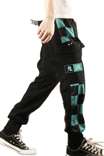 Vista 2 de Kamado Tanjirou - Pantalones de chándal Tomioka Giyuu, pantalones deportivos casuales
