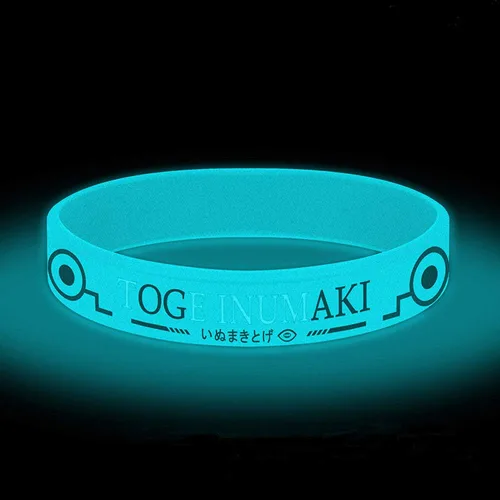 Vista 3 de Yushe - Pulsera de goma luminosa para cosplay 3 unidades diseño de anime Yuji Itadori