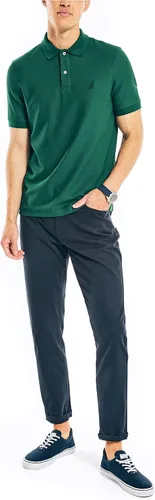 Vista 2 de Nautica Polo de cubierta de rendimiento de ajuste clásico fabricado de forma sostenible para hombre
