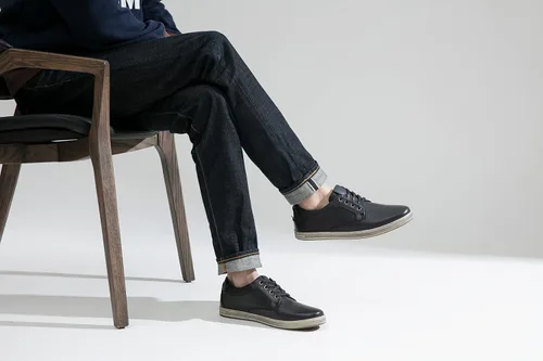 Vista 8 de Jousen Zapatos deportivos de moda para hombre, zapatos casuales retro de cuero para hombre, vestido transpirable