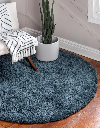 Vista 13 de Unique Loom Colección Davos Shag - Alfombra Lino