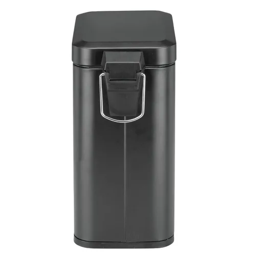 Vista 6 de mDesign - Cubo de basura de 1,3 galones de perfil delgado con escalón de metal, papelera, contenedor de basura, baño, tocador, dormitorio, cocina