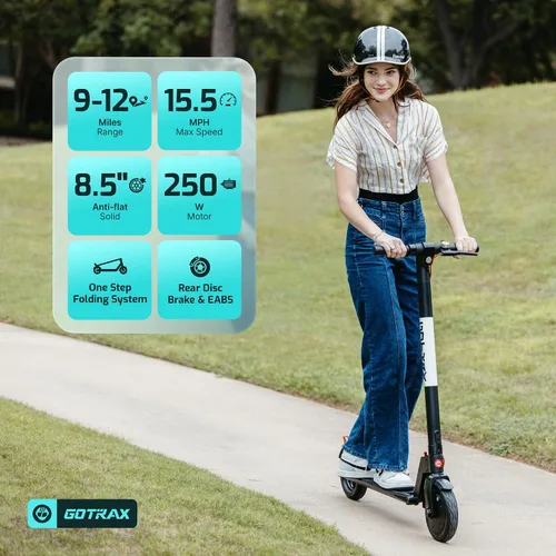Vista 2 de Gotrax GXL V2 Electric Scooter for Adult,8.5" Tire,12 Mile &15.5Mph by 250W