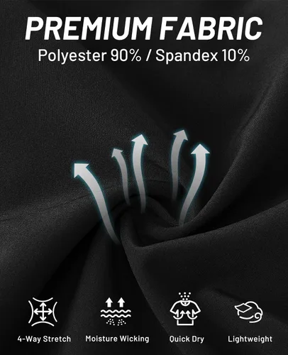 Vista 4 de MIER Pantalones cortos deportivos para correr de 5 pulgadas para hombre con bolsillos, de secado rápido, ligeros, pantalones cortos de entrenamiento