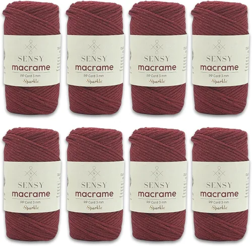 Vista 64 de Cuerda de poliéster Sensy Premium de 3 mm, 120 metros, 100% cordón de polipropileno, cuerda de macramé de 3 mm, cordón para bolsos de ganchillo