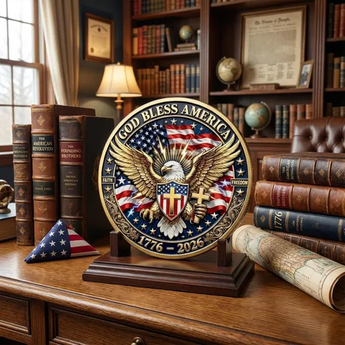 Vista 5 de America - Moneda conmemorativa del 250 aniversario, desafío de 250 aniversario de Estados Unidos, para patriotismo, moneda de aniversario