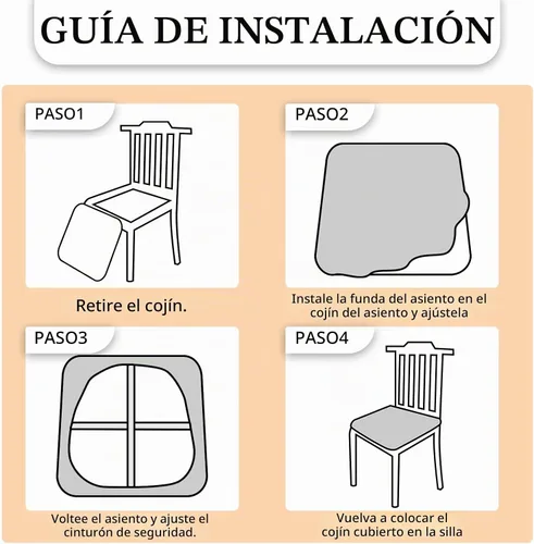 Vista 7 de Juego de 2 fundas de asiento para sillas de comedor de cuero PU, fundas impermeables para sillas de cocina, funda elástica para sillas