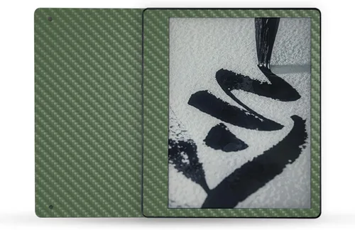 Vista 70 de MightySkins - Skin de fibra de carbono compatible con Amazon Kindle Scribe (2022) - Andrómeda Acabado de fibra de carbono texturizado protector