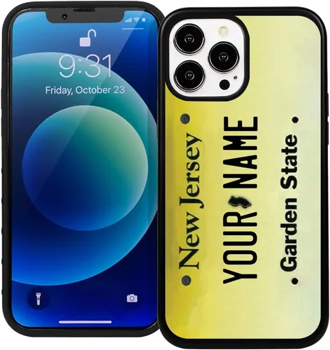Vista 2 de Guard Dog Funda compatible con iPhone 13 Pro Max, grado militar, protección robusta de dos piezas, personalizada, placa de matrícula de Nueva Jersey