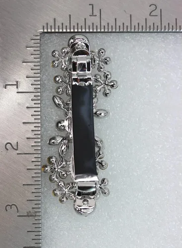 Vista 5 de Faship Clip de pasador de pelo de cristal floral AB multicolor