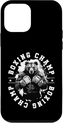 Vista 12 de iPhone 14 Boxing Champ Bear Animal Gym Estuche con cita de boxeador de luchadores