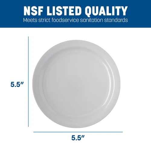 Vista 4 de Carlisle FoodService Products Dallas Ware - Plato de plástico reutilizable para aperitivos con borde para bufés, hogar y restaurantes, melamina, 5.5
