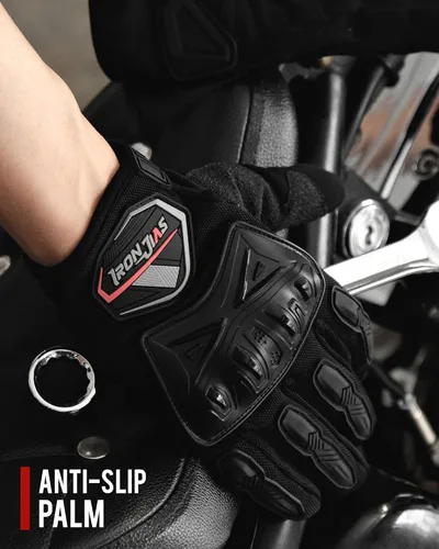 Vista 4 de BORLENI Guantes de montar en motocicleta, pantalla táctil, guantes de dedo completo, motocross, carreras, bicicleta, deportes al aire libre