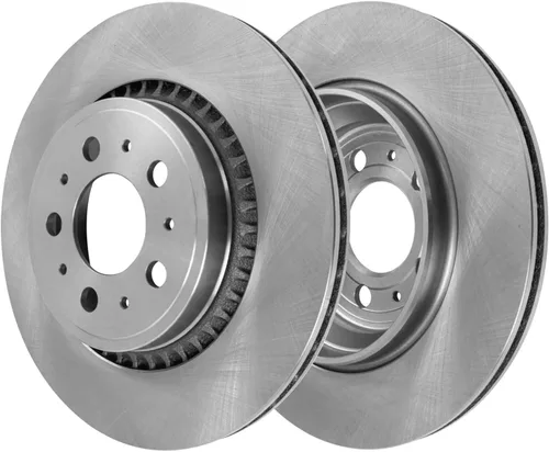 Vista 139 de Detroit Axle - Rotores de freno delantero para 04-13 Mazda 3 Rotores de frenos de disco 06-15 Mazda 5 Reemplazo: Rotor regular delantero de 11.81