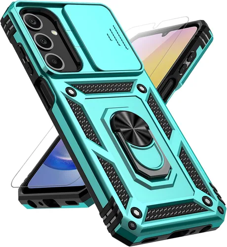 Vista 14 de Funda para Samsung Galaxy A25 5G con cubierta deslizante para cámara, protector de pantalla HD [grado militar de 16 pies probada en caídas] Soporte
