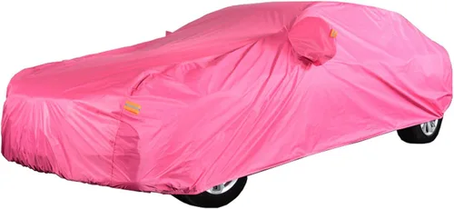 Vista 12 de Funda para automóvil compatible con Nissan March, cubierta completa para automóvil, transpirable y a prueba de polvo, resistente al viento, forro