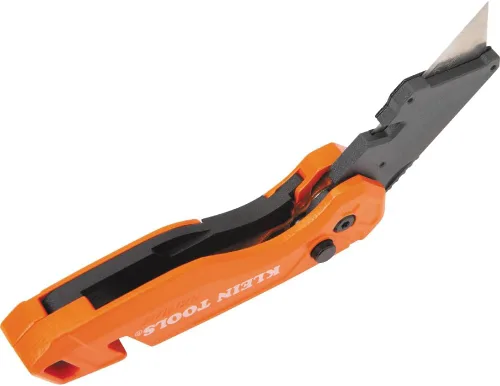 Vista 8 de Klein Tools 44303 FLICKBLADE Cuchillo utilitario plegable con almacenamiento de cuchillas, cuchillo utilitario con 5 cuchillas, compacto con botón