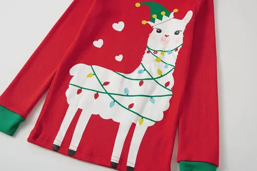 Vista 4 de Family Feeling Conjunto de pijama de 2 piezas para niños y niños pequeños, 100% algodón