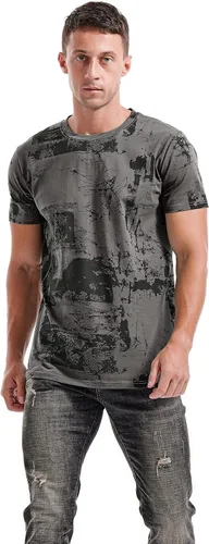 Vista 3 de KLIEGOU Camisetas hipster hiphop para hombre, camisetas con estampado de moda