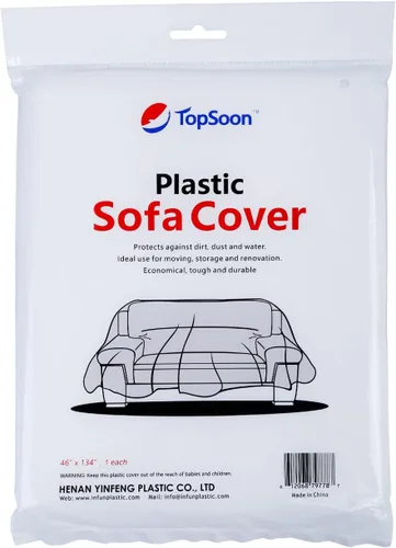 Vista 10 de TopSoon Paquete de 2 fundas de plástico para silla de almacenamiento, impermeables, a prueba de polvo, bolsa de sofá de 46 x 76 pulgadas