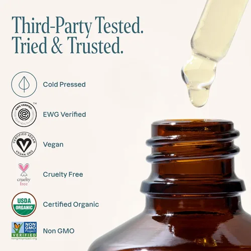 Vista 5 de Cliganic Aceite de argán orgánico, 100% puro (1 onza), para cabello, cara y piel Aceite portador prensado en frío