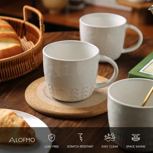 Vista 3 de 4 tazas de café hechas a mano de 11 oz