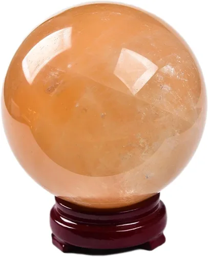 Vista 100 de JIC Gem Piedra Natural de Jaspe Africano Cristal de Curación Esfera Adivinación Bola de Piedra Preciosa, Feng Shui Reiki Aura Decoración