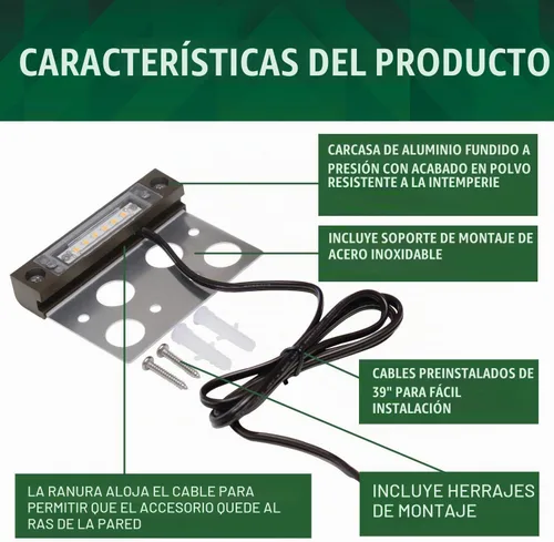Vista 4 de GKOLED Paquete de 8 luces de paisaje duro de 4 pulgadas con 30 conectores de cable alargado impermeables