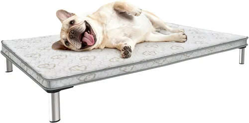Vista 11 de FXW TitanNest Cama Elevada para Perros a Prueba de Masticación, Catre Elevado para Uso Interior/Exterior/Camping, Cama Refrescante para Mascotas