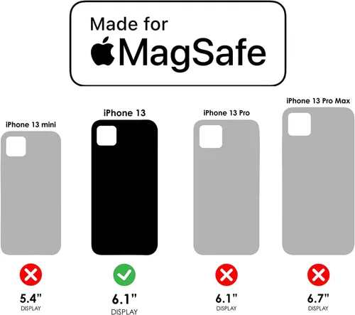 Vista 2 de LifeProof Next Screenless Series - Funda para MagSafe para iPhone 13 (no Mini/Pro/Pro Max), embalaje no minorista, cristal negro