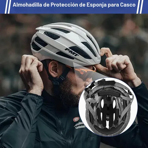 Vista 9 de Kit de acolchado para casco, juego de almohadillas de espuma universales para bicicleta, almohadillas de espuma de repuesto para bicicleta