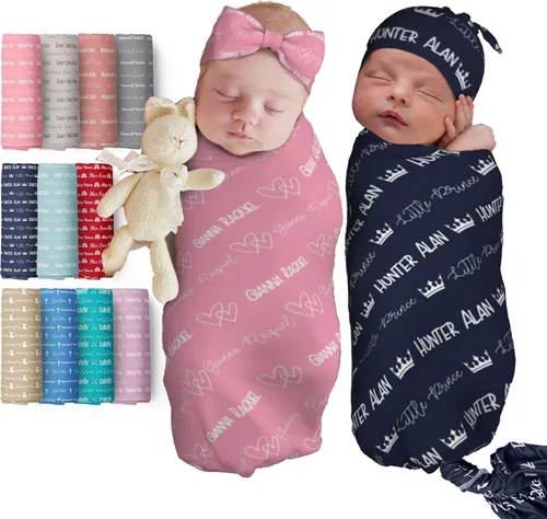 Vista 11 de Mantas de bebé personalizadas: diseños personalizados para niñas y niños, regalos perfectos