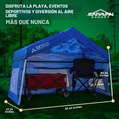 Vista 3 de Caravan Canopy Skybox 3.2 pies x 6.5 pies instantáneo, multiusos, altura