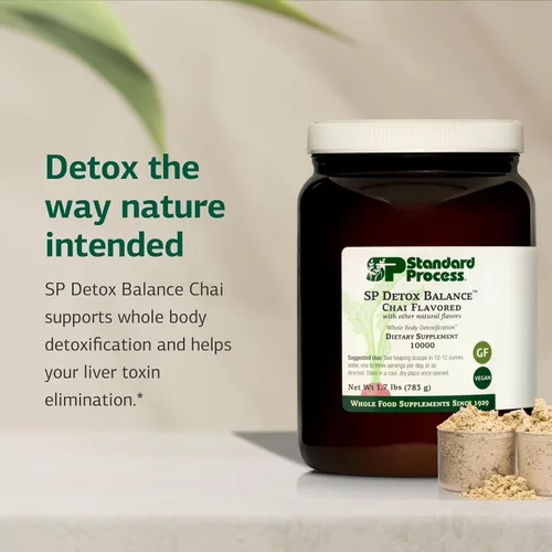 Vista 3 de Standard Process SP Detox Balance Chai - Limpieza desintoxicante con proteína de guisante, hierro, magnesio y colina, vegano, sin lácteos y sin