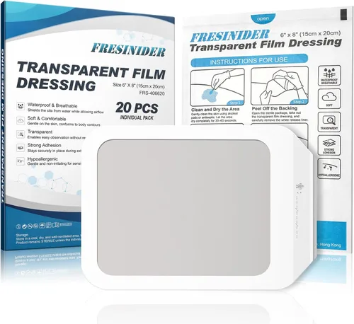 Vista 10 de FRESINIDER Apósito de película transparente de 2.3 x 2.75 pulgadas (paquete de 50) - Pequeños vendajes impermeables para ducha, cubierta