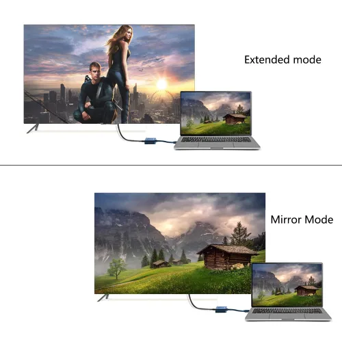 Vista 7 de Adaptador DisplayPort a VGA, DisplayPort chapado en oro para computadoras de escritorio y portátiles habilitados a convertidor VGA 1080P a 60Hz