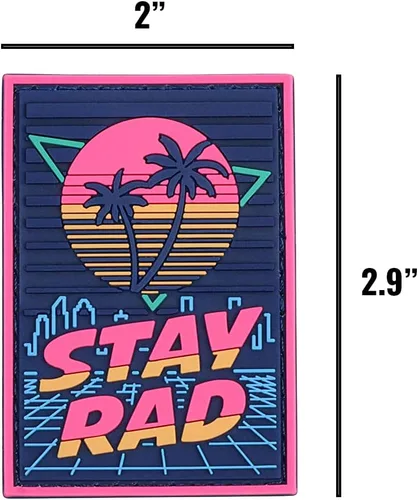 Vista 2 de Stay Rad Parche de PVC Morale: parches tácticos de gancho