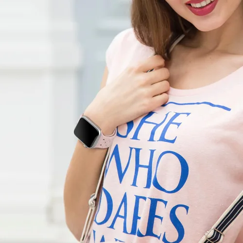 Vista 6 de Paquete de 5 correas de silicona suave compatibles con Apple Watch Band de 1.496 in, 1.575 in, 1.614 in, 1.654 in, 1.732 in, 1.772 in, 1.772 in