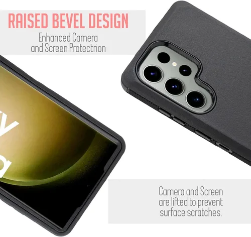 Vista 4 de Funda para teléfono Samsung Galaxy S23 Ultra 5G (2023), protector de pantalla integrado, resistente y duro a prueba de golpes, funda protectora