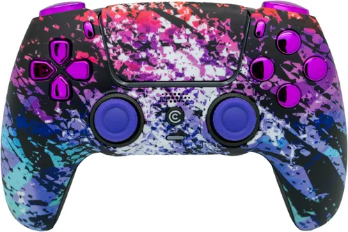 Vista 33 de Custom Wireless Controller Compatible with PS5 - Multiple Designs Available (Abstract Fusion)