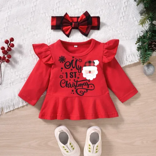 Vista 5 de Aalizzwell Traje de Navidad para bebés y niñas